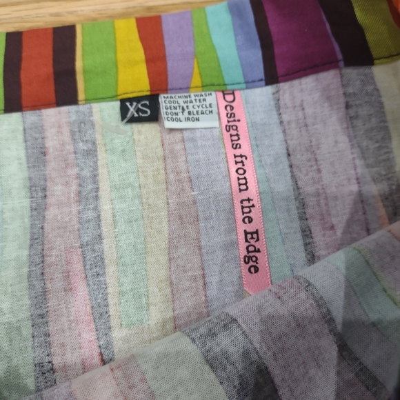 Hand crafted dog print rainbow pattern wrap skirt xs - Picture 4 of 9